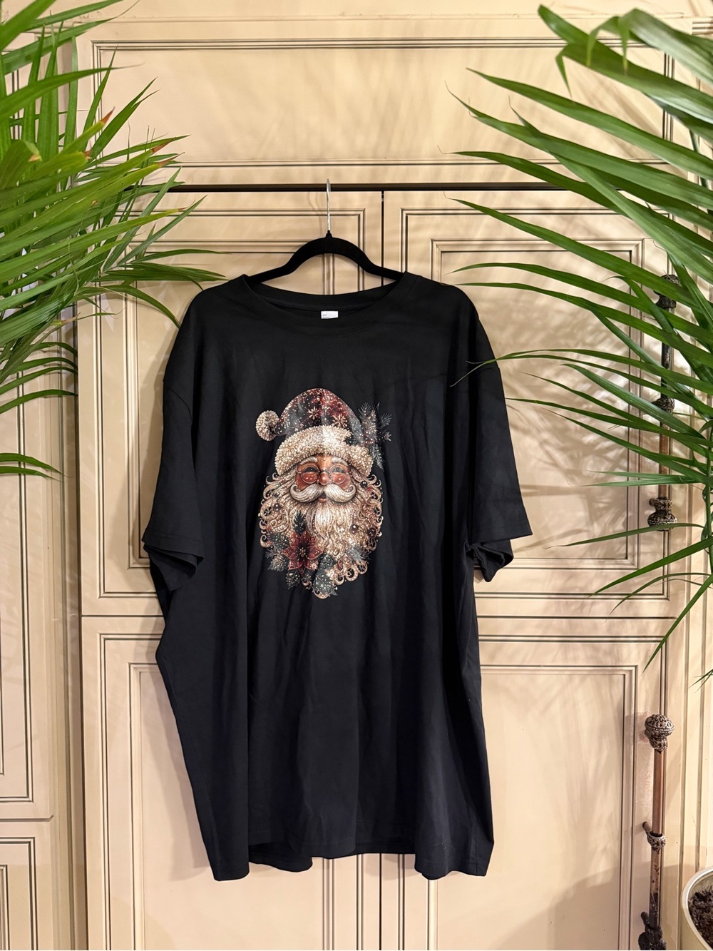 New Old fashion vintage Santa Graphic Short-Sleeve Men's Cotton T-Shirt Shirt 4X